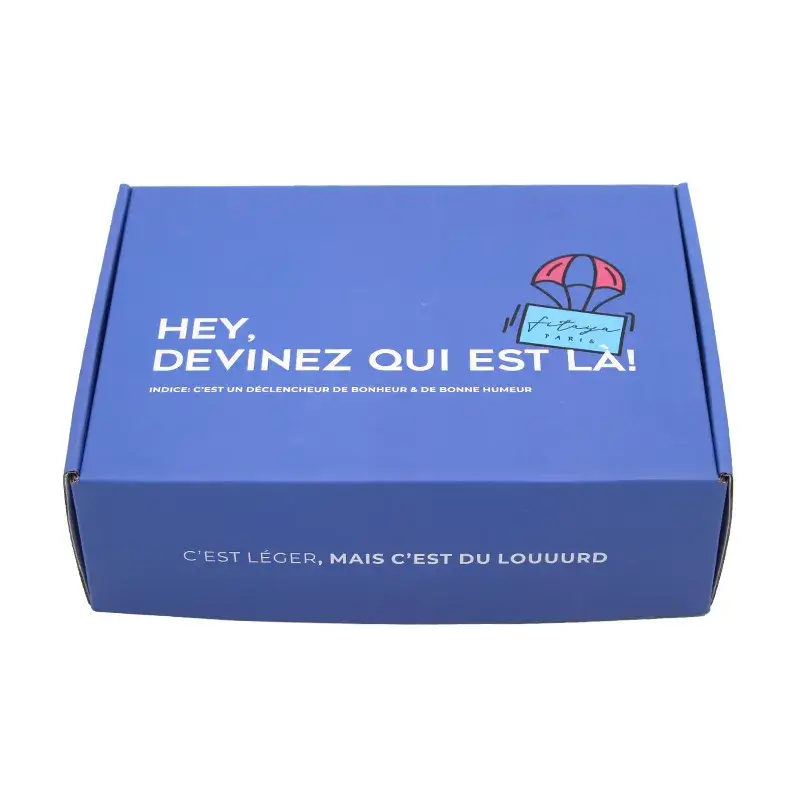 Wholesale Custom Packaging Box Blue Corrugated Box Mailer Mailing Shipping Bo