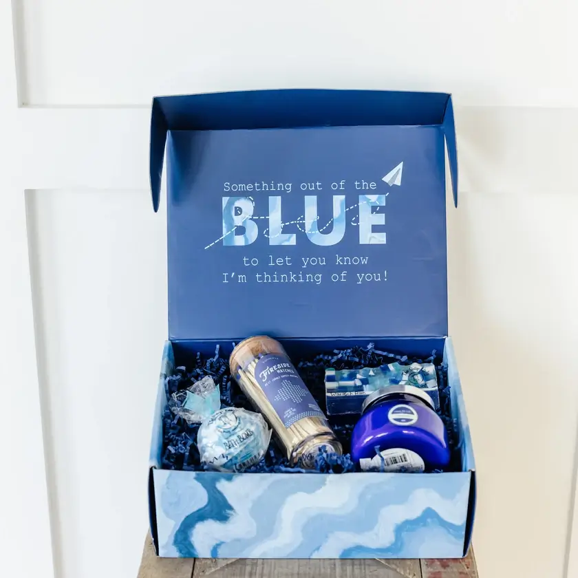 gift blue mailer