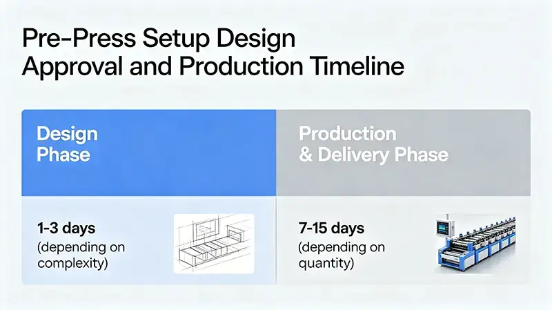 Pre Press Setup Design Approval and Production Timeline